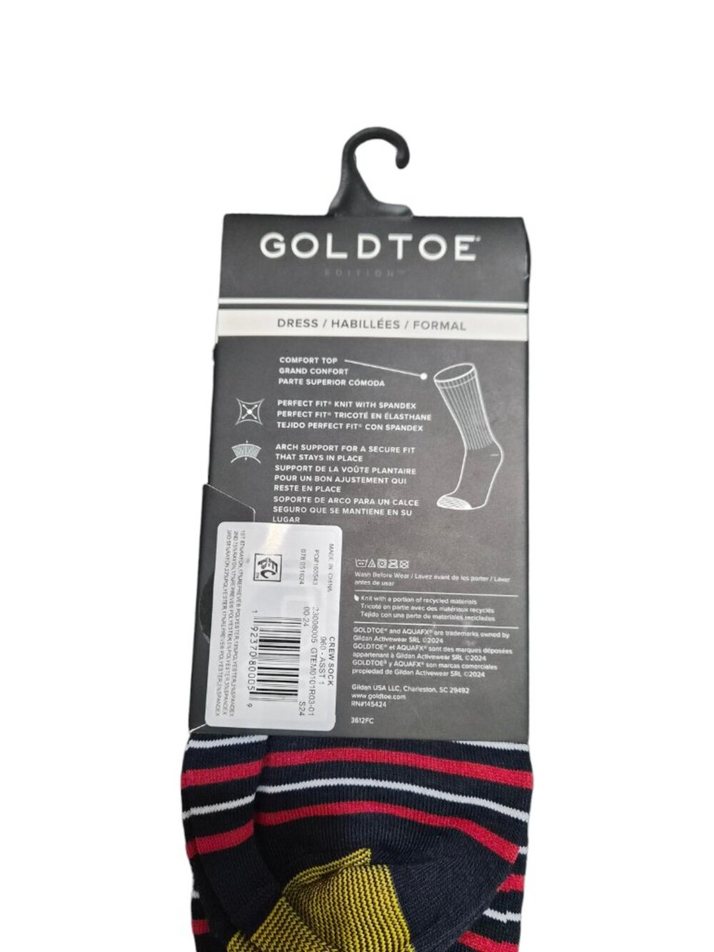 9 Pair Goldtoe Men's Casual Crew Socks Size 6-12.5 Argyle, Flamingos, Lobster - Picture 10 of 11